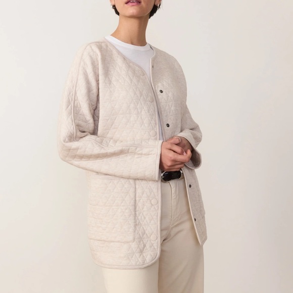 MARINE LAYER Corbet Quilted Liner Jacket in Warm‎ Oatmeal size Large - Picture 12 of 13